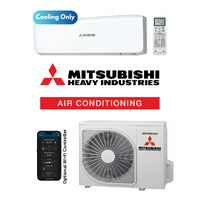 Mitsubishi Heavy (MHI) 2.5kW SRK10YSA-W-Set Split Cooling Only Air Conditioning System